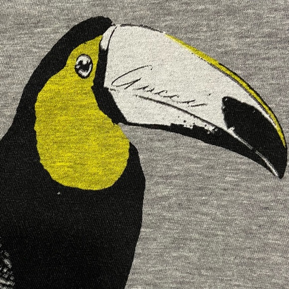 GUCCI Men’s Gray V Neck T-Shirt - Picture 3 of 6